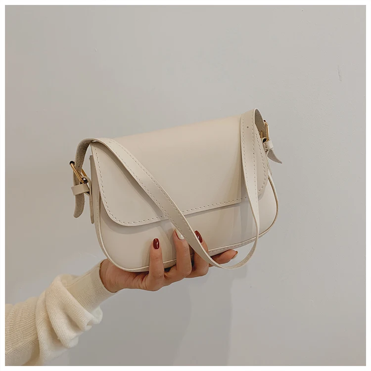 Vintage Small Underarm Bag Fashion Crossbody Bags for Women Solid Flap Shoulder Bag Designer Handbags and Purses Messenger Bags