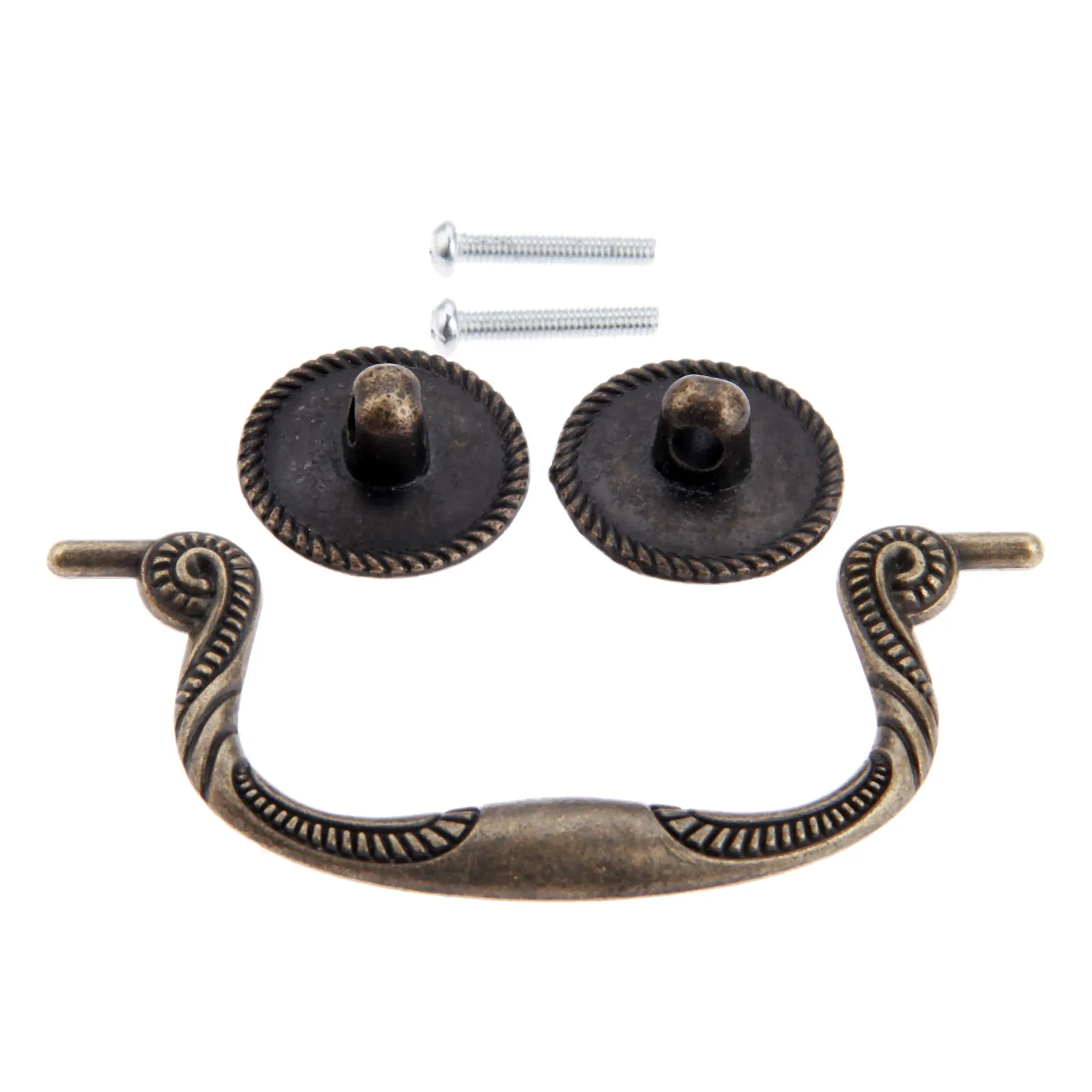 Vintage Handle Antique Bronze Pull 129mm*55mm Retro Knob Cupboard Door Kitchen Cabinet Drawer Wooden Jewelry Box Europe Style