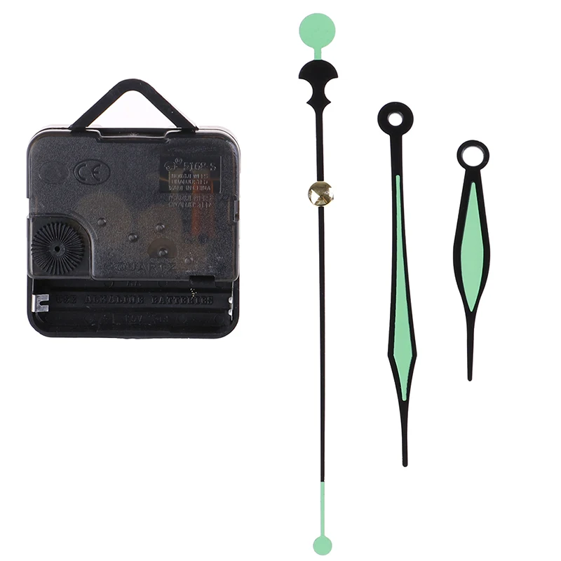 Horloge murale silencieuse, 1 ensemble, mouvement d'aiguille à Quartz, mains noires et rouges, pièce de rechange, Kit de réparation, ensemble d'outils, mécanisme d'horloge