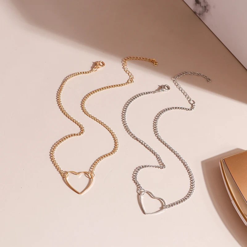 Aihua Mode schöne Mädchen Schlüsselbein Kette Liebe Herzen Halsketten & Anhänger für Frauen prägnante ol Halsketten Geburtstags geschenke – Detail 8