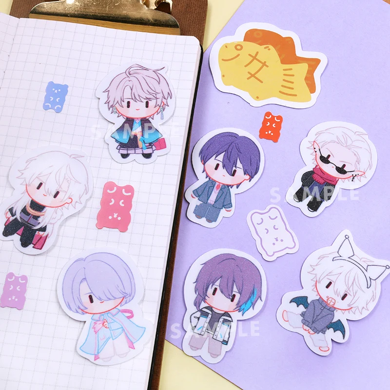 Nijisanji Rainbow Society Vtuber Youtuber Animation Waterproof Flash Room Phone Sticker Kanae Kenmochi Toya Kuzuha Fans Gifts