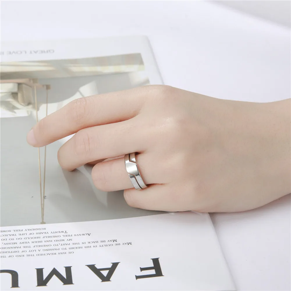 Skyrim Edelstahl Ring für Männer Frauen Paar lässige Fingerringe Mode einfachen Schmuck Verlobung Jubiläums geschenk neu – Detail 12