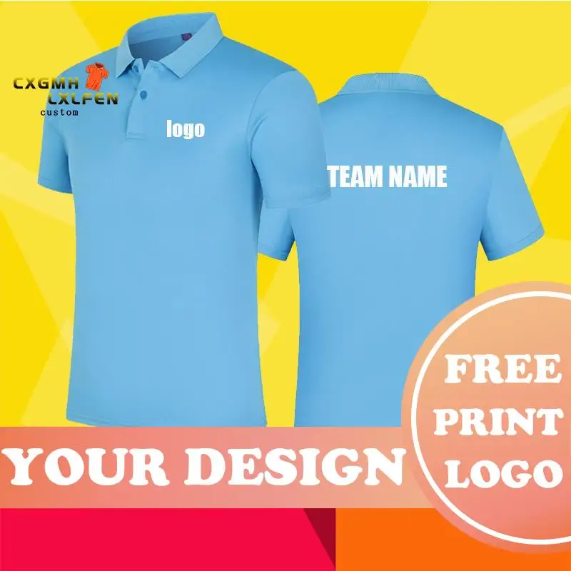 High-end customization POLO shirt custom work POLO short sleeve team high quality quick-drying shirt Adult and children sizes