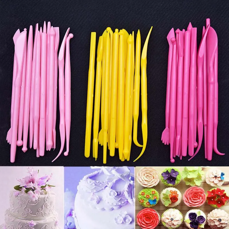 14pcs/set Plastic Clay Sculpting Set Cake Decorating Tools Set for Shaping Clay Playdough Tools Toys Polymer Modeling Clay Tools