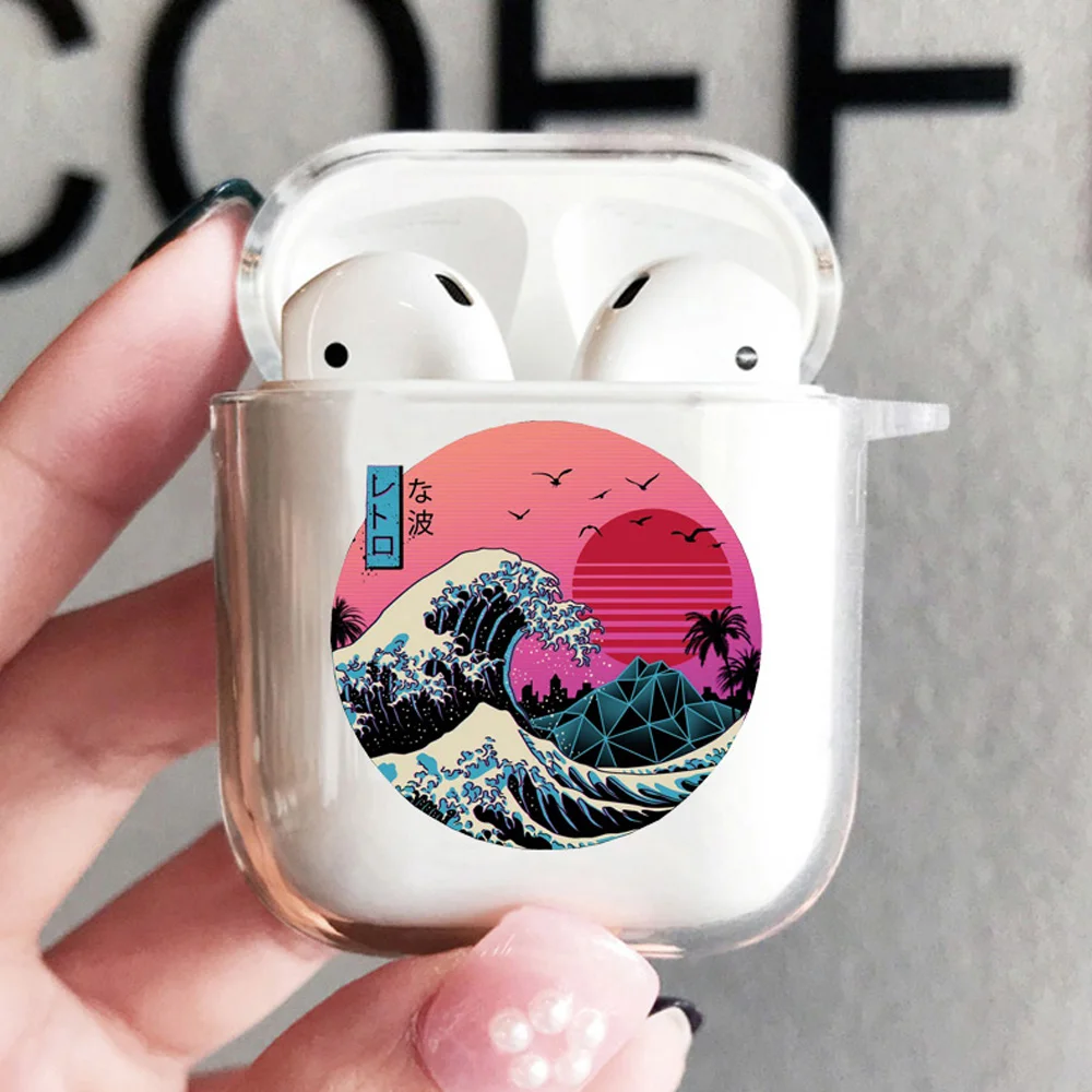 Blue Wave Cover For Airpods 2/1 3 Earphone Coque Soft TPU For Airpods Pro 2nd Covers Earpods for Apple Airpods3 2021 Bag Box