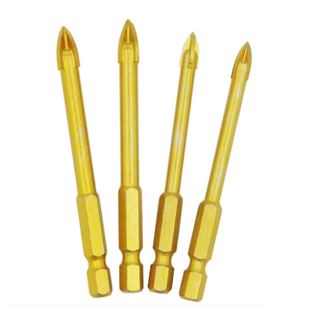 6-12mm punte per piastrelle esagonali a croce professionali di alta qualità trapano a triangolo in lega di vetro per apri fori in cemento ceramico