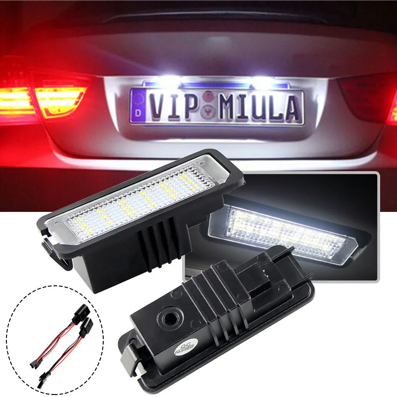 

2Pc LED Number License Plate Lights Lamps For Skoda Superb MK2 3T Seat Leon MK2 MK3 Ibiza MK4 MK5 Altea 5P Toledo MK4 KG Exeo 3R