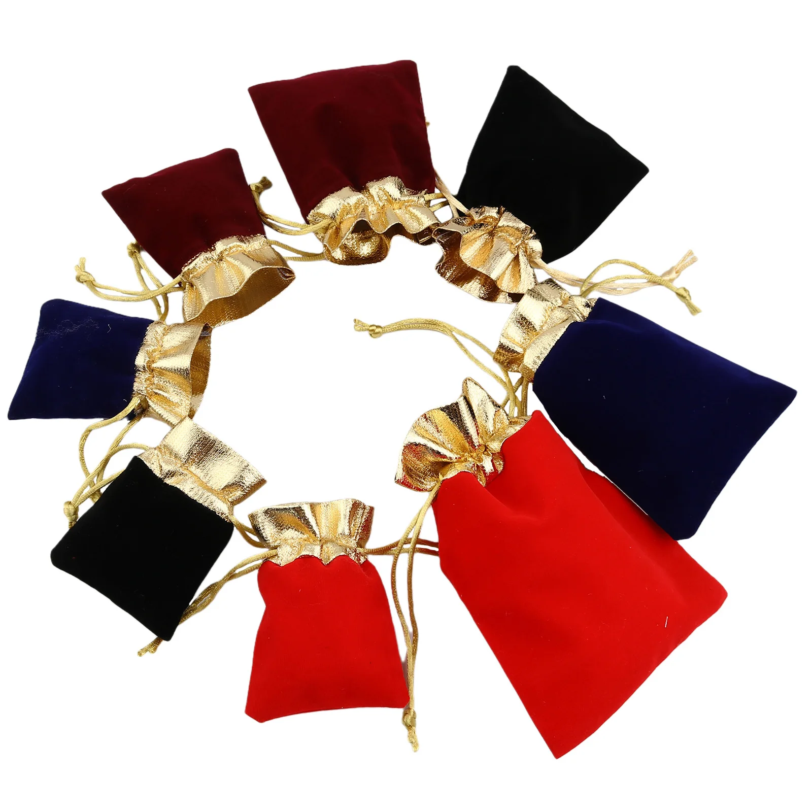 5PCs 9x7cm 12x9cm 16x12cm Velvet Drawstring Bags Storage Bracelets Jewelry Packaging Bags Candy Gifts Wedding Gold Bags Pouches