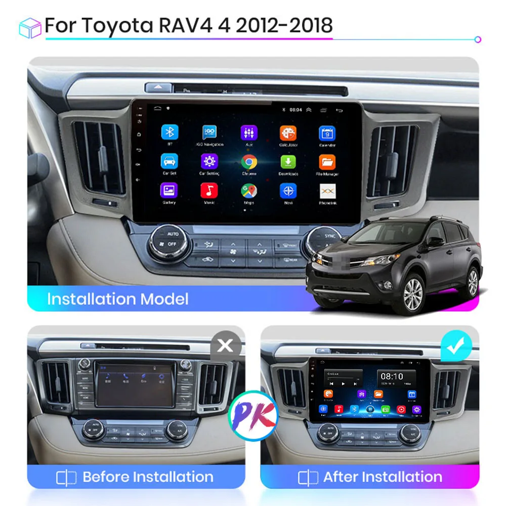 For Toyota RAV4 RAV 4 2012 - 2018 Car Radio Multimedia Navigation 2 DIN Android 2din Autoradio CarPlay Stereo