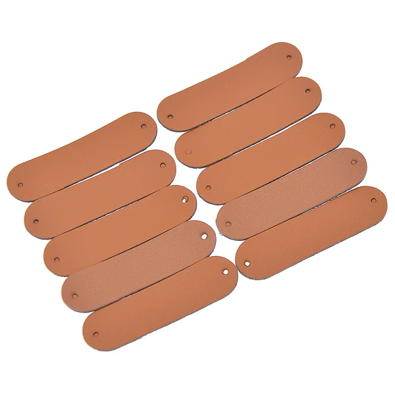 50PCS Vintage Blank Leather Labels For Handmade Sewing Crafts Clothes Bags Shoes Accessories Supplies