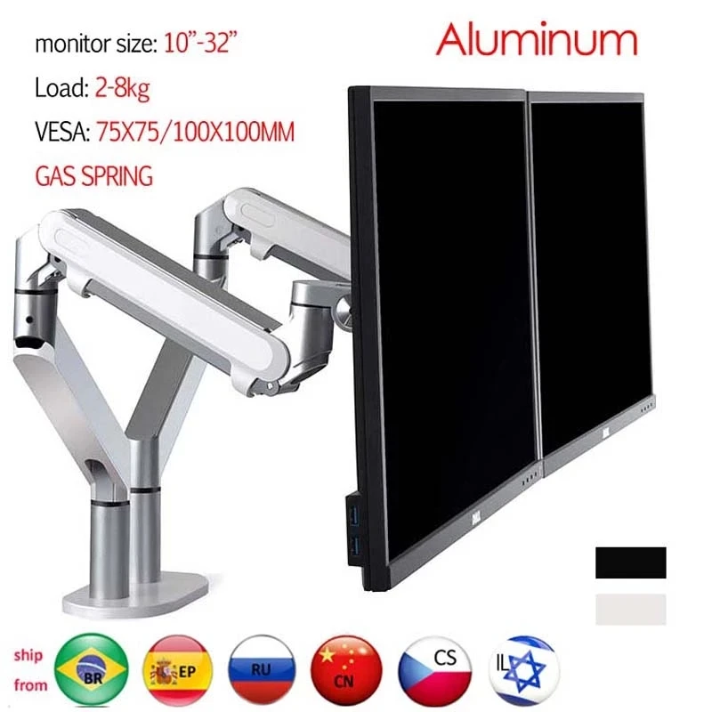 suporte de mesa para monitor de a 8kg regulador de altura e inclinacao de lcd 01