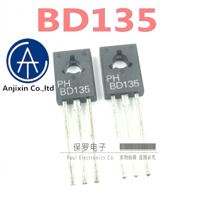 10 Buah 100% Transistor Daya Baru Asli BD135 TO-126 1, 5A/45V Stok Nyata