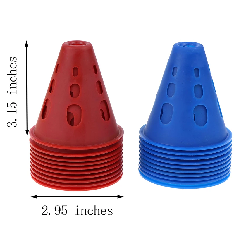 Soccer Trainning Cone 10pcs Stadium Marking Agility Training Marker Free Slalom Skate Pile Cup Football Training Equipment