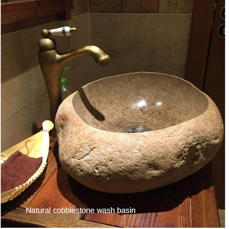 Centennial Stone Wash Basin Vintage Pebble Table Basin Natural Stone Washbasin Art Basin Wash Basin