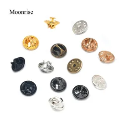 50pcs 7 Colors Set Nail Tie Tack Lapel Pin Back Clutch Scatter Butterfly Clasp Squeeze Round Pinch Clip Brooch Jewelry Crafts