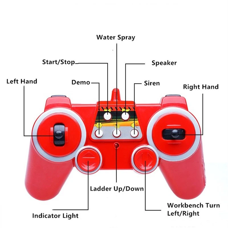 Large Simulation Water Jet Fire RC Truck Ladder Telescopic Workbench Rotating Water Spray Engineering Vehicle Toy GiftS