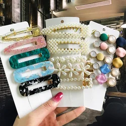 Ins New Fashion Hair Jewelry Hairgrip For Women Girls Sweet Pearls Hair Pins Barrettes Hair Clips Hair Ornament Hair Accessories