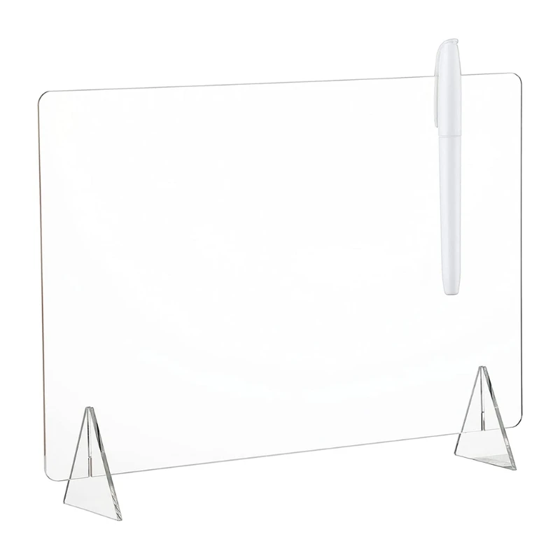 

Transparent Acrylic Erasable Message Board Cover Leaflet File Paper Display Stand Home Office Desk Writing Panel