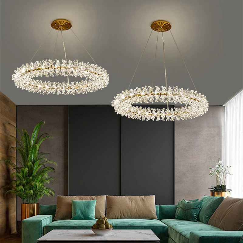 

Postmodern Net Red Living Room Pendant Lights Restaurant Luxury Crystal Pendant Lamps Nordic Firefly Bedroom led Hanging Lights