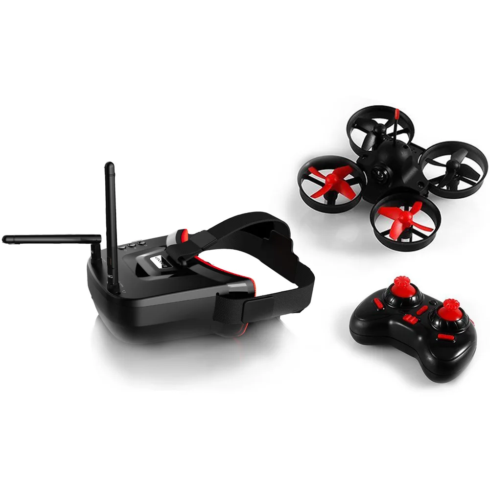 Rtf micro fpv rc corrida quadcopter brinquedos com 5.8g s2 1000tvl 40ch câmera 3 Polegada vr009 fpv óculos vr helicóptero fone de ouvido zangão