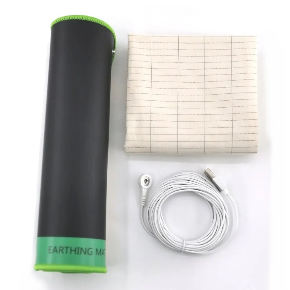 Technology  with 5meter connecting cable with earthing cover bag Earthing conductive Mat 58*25cm Grounding mouse pad Black