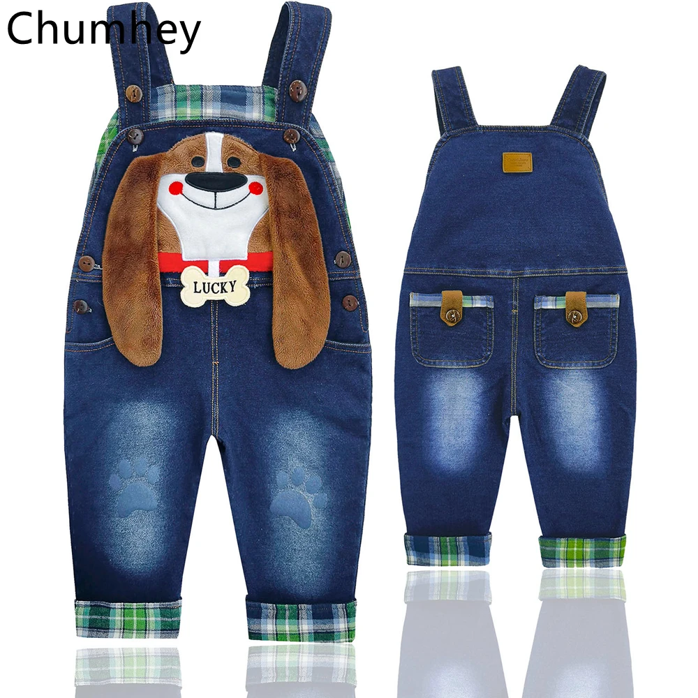 

0-4T Top Quality Pants for Infant Baby Boys Denim Overalls Jeans Rompers Monkey Animal Bebe Clothes Toddler Jumpsuit Clothing