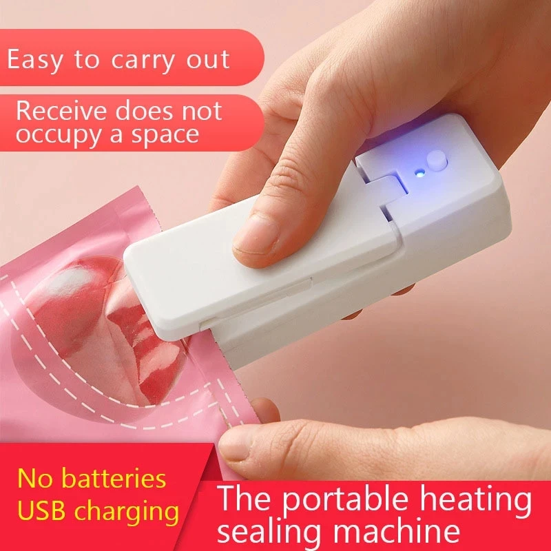 เครื่องซีลสูญญากาศชาร์จเครื่องซีลขนาดเล็กเครื่องใช้ในครัวเรือนกระเป๋ามินิกระเป๋า Sealer มือ...