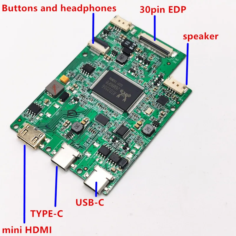 EDP ไดร์เวอร์จอแสดงผลแบบพกพาบอร์ด HDMI Type-C One-Wire Driver บอร์ด Driver Board
