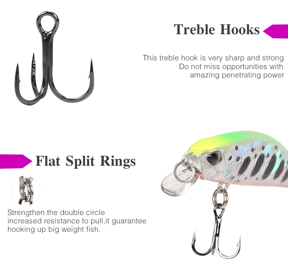 Tsurinoya 14-teiliges Bestseller-Set DW63 Sinkender Mini-Minnow-Köder 50mm 5g Angelköder mit Lebensechten 3D-Fischaugen – Detail 5