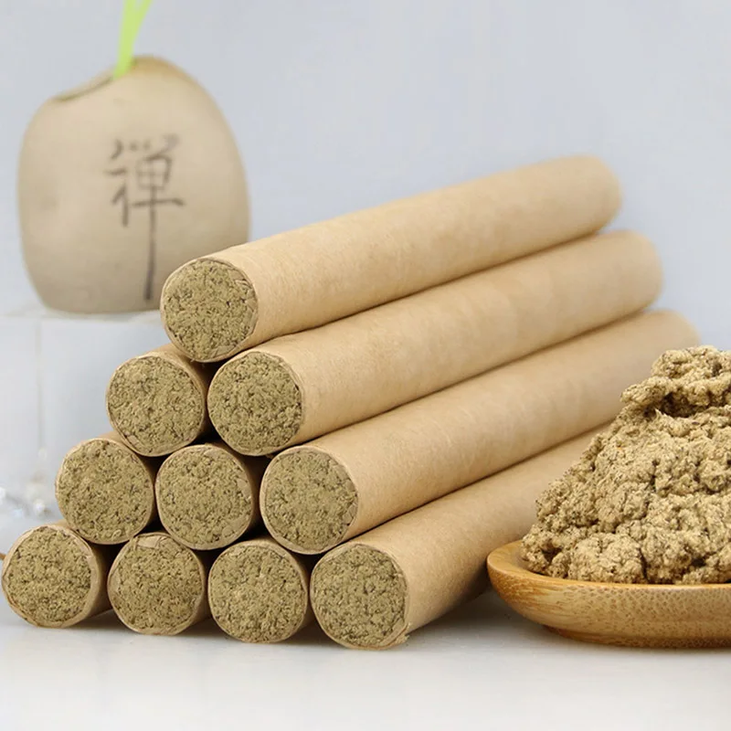 Five Years Old Moxa Sticks Mugwort Acupuncture points therapy Warm Moxibustion Plaster Detox Roll Chinese Herbal Artemisia stick