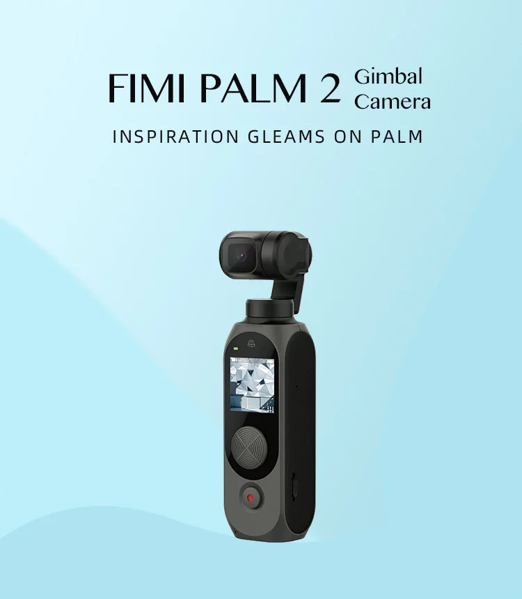 Fimi Palm กล้องกิมบอล2 Pro FPV 4K 100Mbps WIFI โคลง308นาทีลดเสียงรบกวนไมโครโฟนตรวจจับใบหน้าอัจฉริยะมีสินค้าในสต็อก