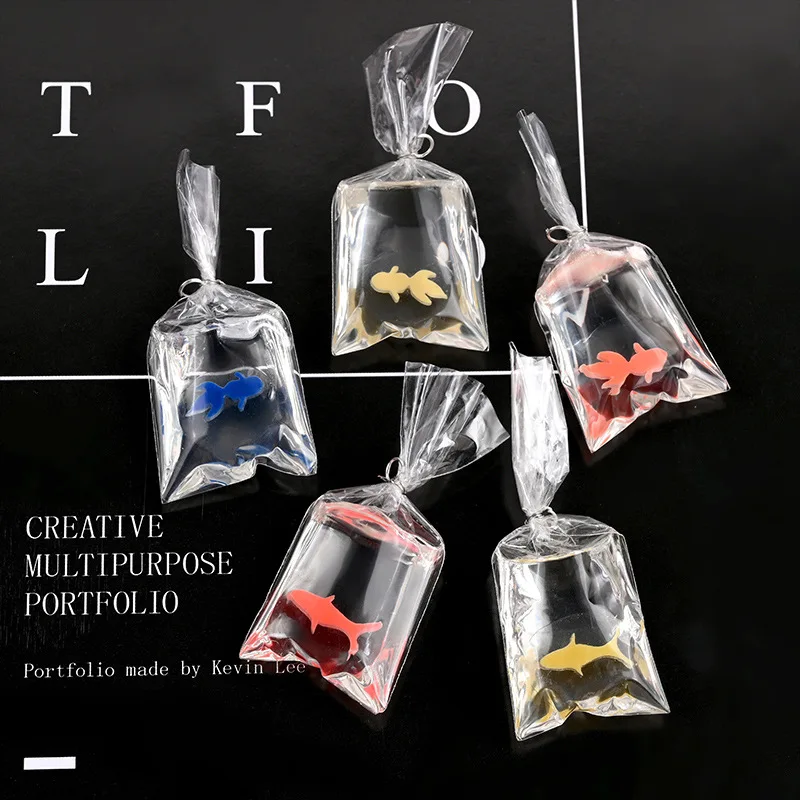 10pcs/14pcs/pack fish bag Resin Charms  for Earring Keychain Jewelry Making