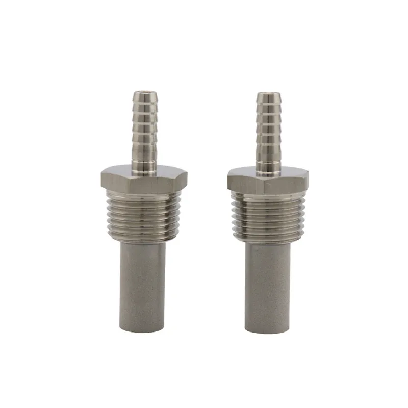 Kamień karbonowy Homebrew 1/2 "NPT stalowy wbudowany kamień dyfuzyjny do napowietrzania/tlenacji z 1/4'' Barb piwo
