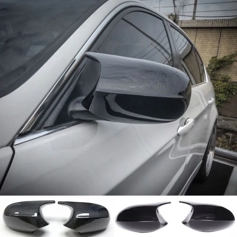 2PCS Real Carbon Fiber/ABS Mirror Cover E90 Car Rearview Mirror Cap Cover Direct Replace For BMW E90 E91 08-11 E92 E93 10-13 LCI