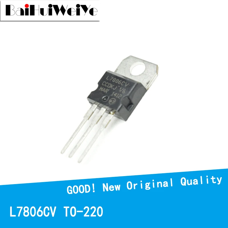 10PCS/LOT L7806 L7806C L7806CV 1.5A/6V TO-220 New IC Chipset MOSFET MOSFT TO220 Three-Terminal Voltage Stabilizer