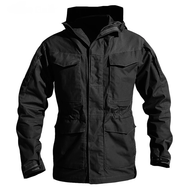 

Men Waterproof Jacket Tops Outdoor Windproof Warm Hiking Jacket Upgrades M65 Windbreaker Coat Fleece Liner