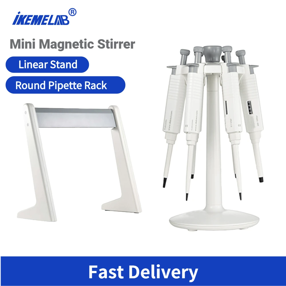 

IKEME Laboratory Pipette Rack Round Rotating Pipette Holder For Placing 6 Pcs Adjustable Pipette