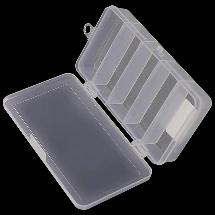 5 Grade Transparent Fishing Tackle Box Plastic Storage Lure Space Bean Box 15*9*3cm Compartment Box Fish  Accessories Tools