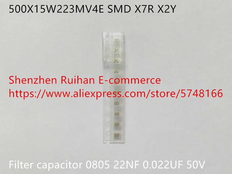 Original new 100% 500X15W223MV4E SMD X7R X2Y filter capacitor 0805 22NF 0.022UF 50V (Inductor)