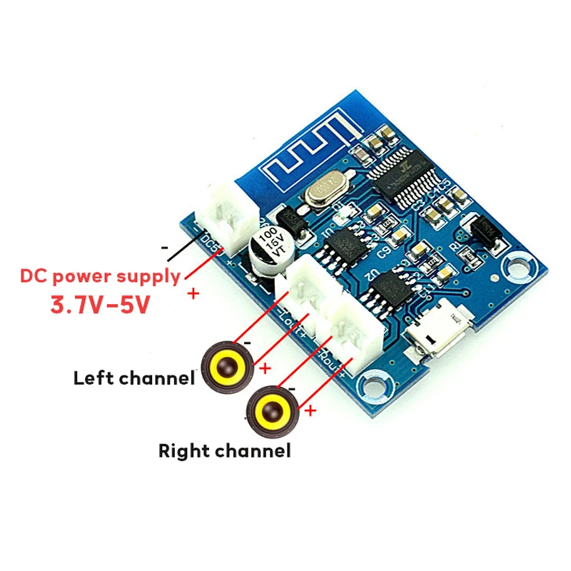 Mini 4.2 stereo Bluetooth-compatible Amplifier Board Audio Module F class 5W+5W with Charging DIY Modified Speaker Accessories