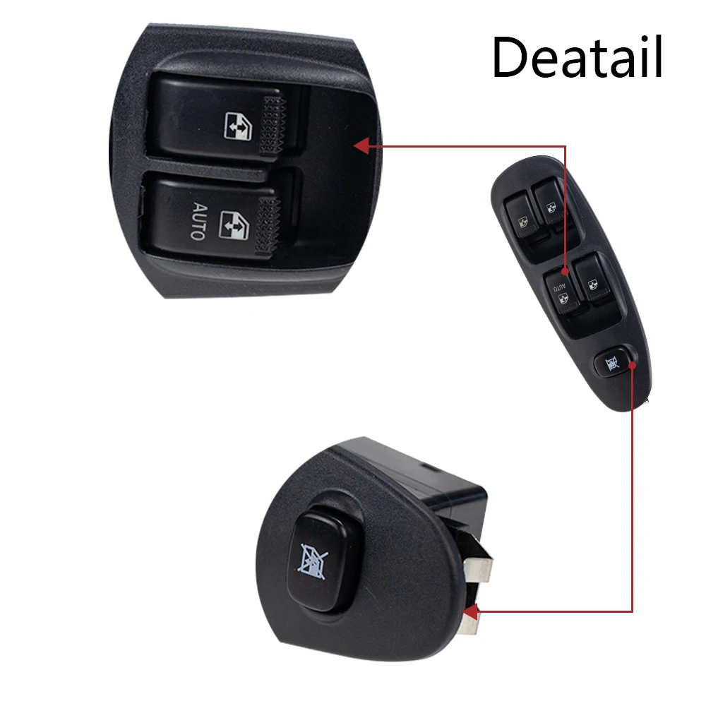 Right Side Electric Control Power Front Window Main Switch for Hyundai Kia Spectra