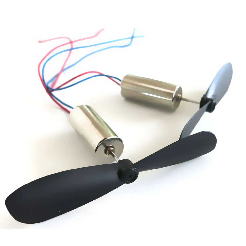 

1set=2pcs DC3.7-4.2V 716 7*16MM Micro DIY Helicopter Coreless DC Motor With Propeller Great Torque High Speed Motor