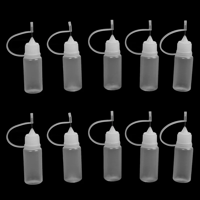 10 Uds DIY tool 10ML pegamento aguja aplicadora botella para papel Quilling bricolaje álbum de recortes papel Craft Tool