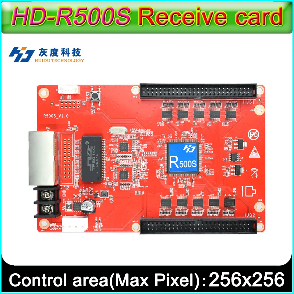 

HD-R500S Full Color LED display screen receiving card, Video, picture, text display card, Support for P10 LED display module