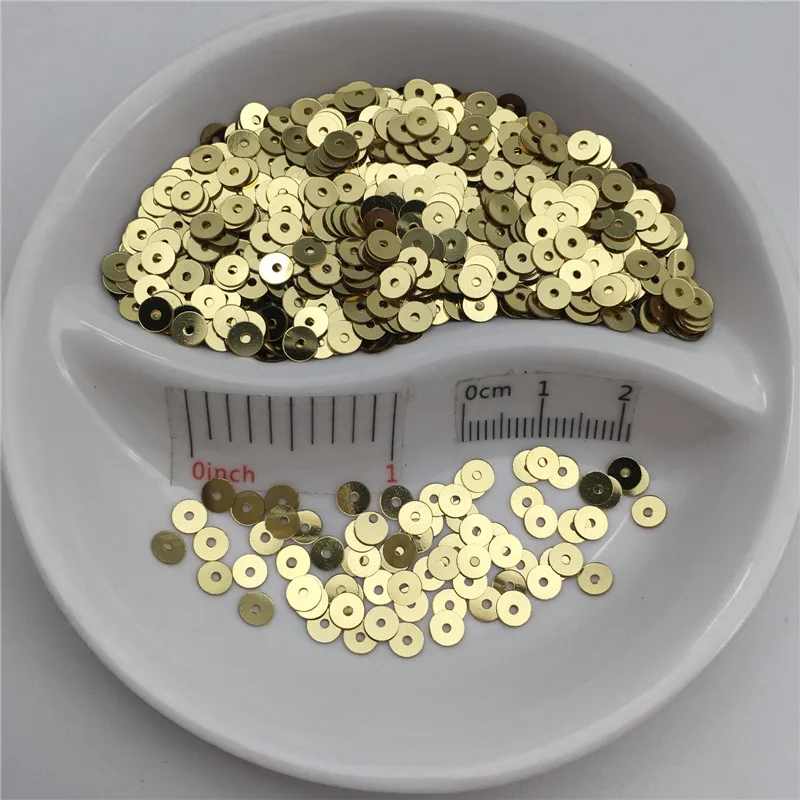 3mm 4mm 5mm 6mm 8mm Flat Round Silver-base PVC Sequin Paillette Sewing Craft Wedding Decoration Dress Shoe Cap DIY Wholesale