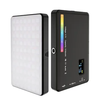 YELANGU RGB LED Video Light W140 Camera Light Full Color Dimmable 2500-9000K Fill Light Live Vlog Photo Photography Studio Lamp