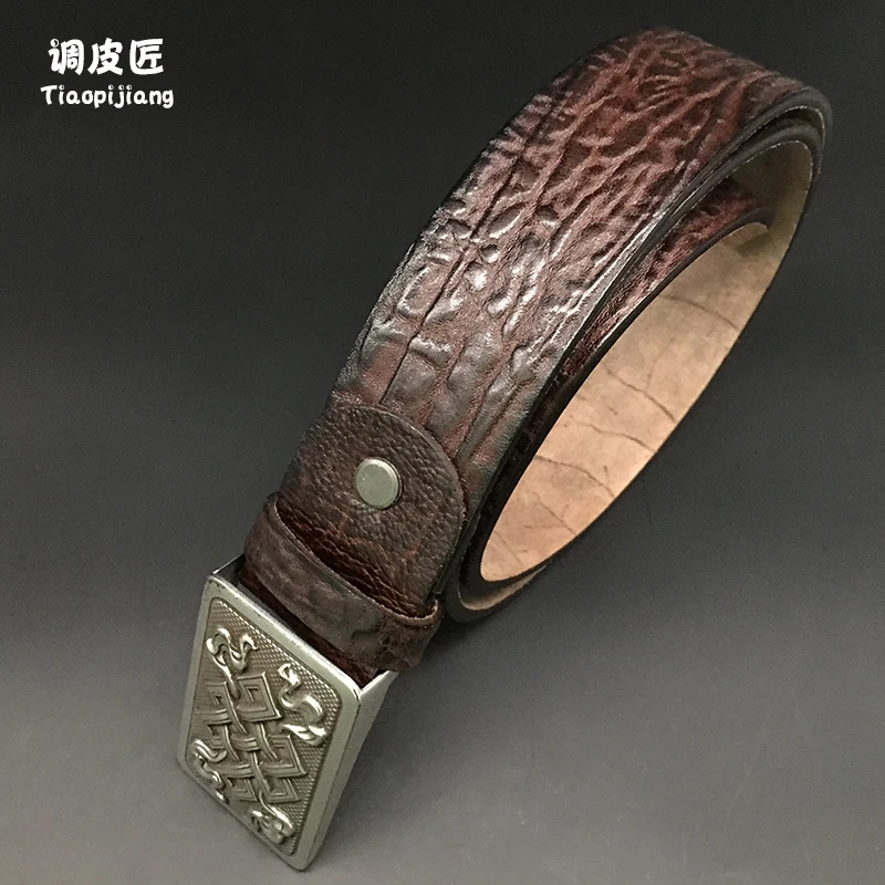 ★2021 new leather belt leisure and versatile middle-aged and young people's first layer pure cow leather pants belt