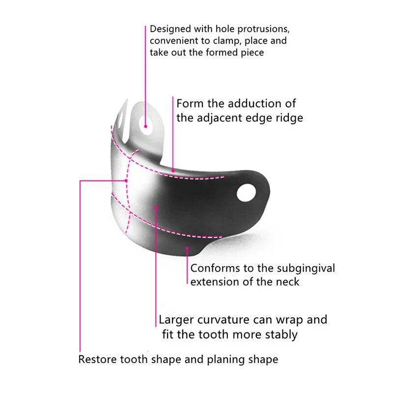 Bandes de Matrices Dentaires Sectionnelles en Métal pour le Remplacement des Dents, Outils Dentistes