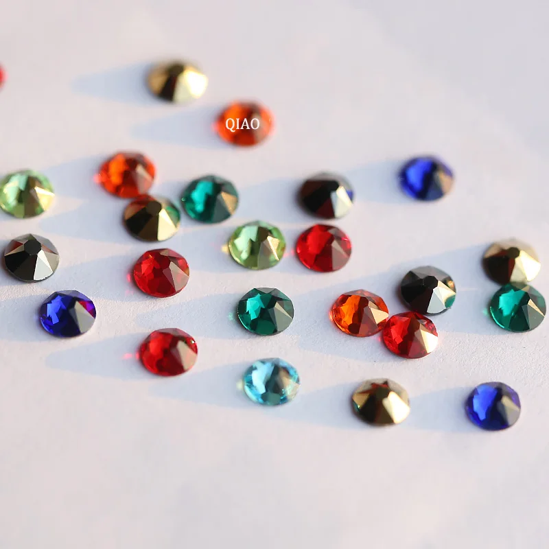 SS20 Many Colors 8 big + 8 small Cut Facets Nail Rhinestone Crystal Flatback Non Hotfix Rhinestones Decoration Crystal Stones