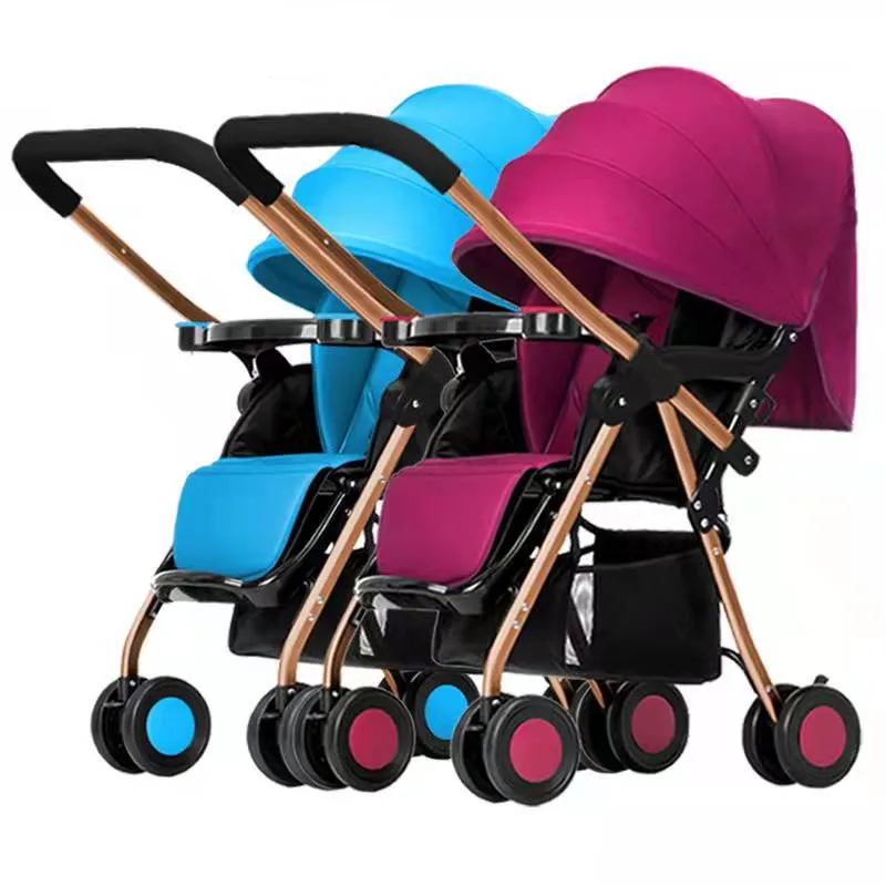 Twin baby stroller can be split, light and foldable, can sit and lie two-way two-way artifact double children\'s stroller